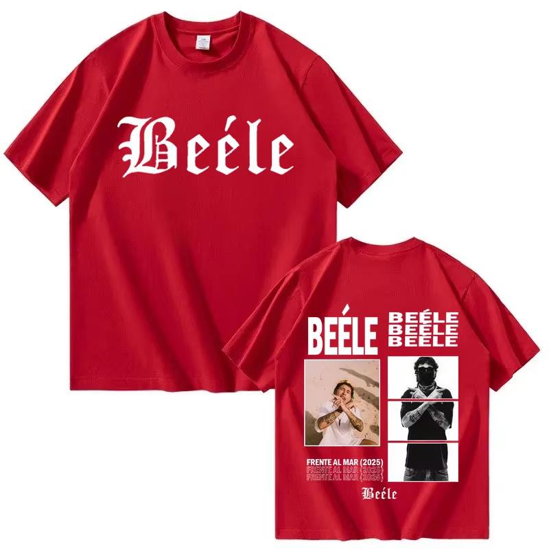 Hip Hop Rapper Beele Pop Music 2026 Spring summer Print Merch Mens Short Sleeves T Shrits Fashion High Quality Casual Cozy Top
