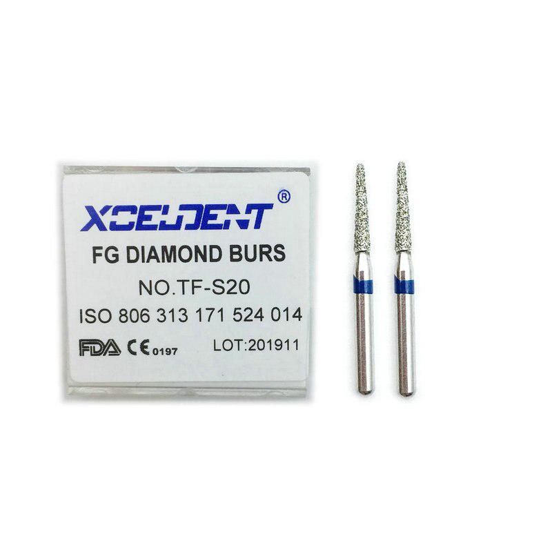 Set de freze cu diamante dentare de 1,6 mm FG, 10 buc, pentru piese de mână de mare viteză, materiale de lustruire pentru stomatologie TF-S20