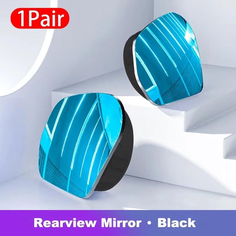 2pcs Car Rearview Mirrors 360 Degree Adjustable Blind Spot Mirror HD Frameless Wide-angle Rearview Auxiliary Mirrors