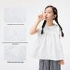 Girls' Pleated Spliced Short Sleeve Shirt