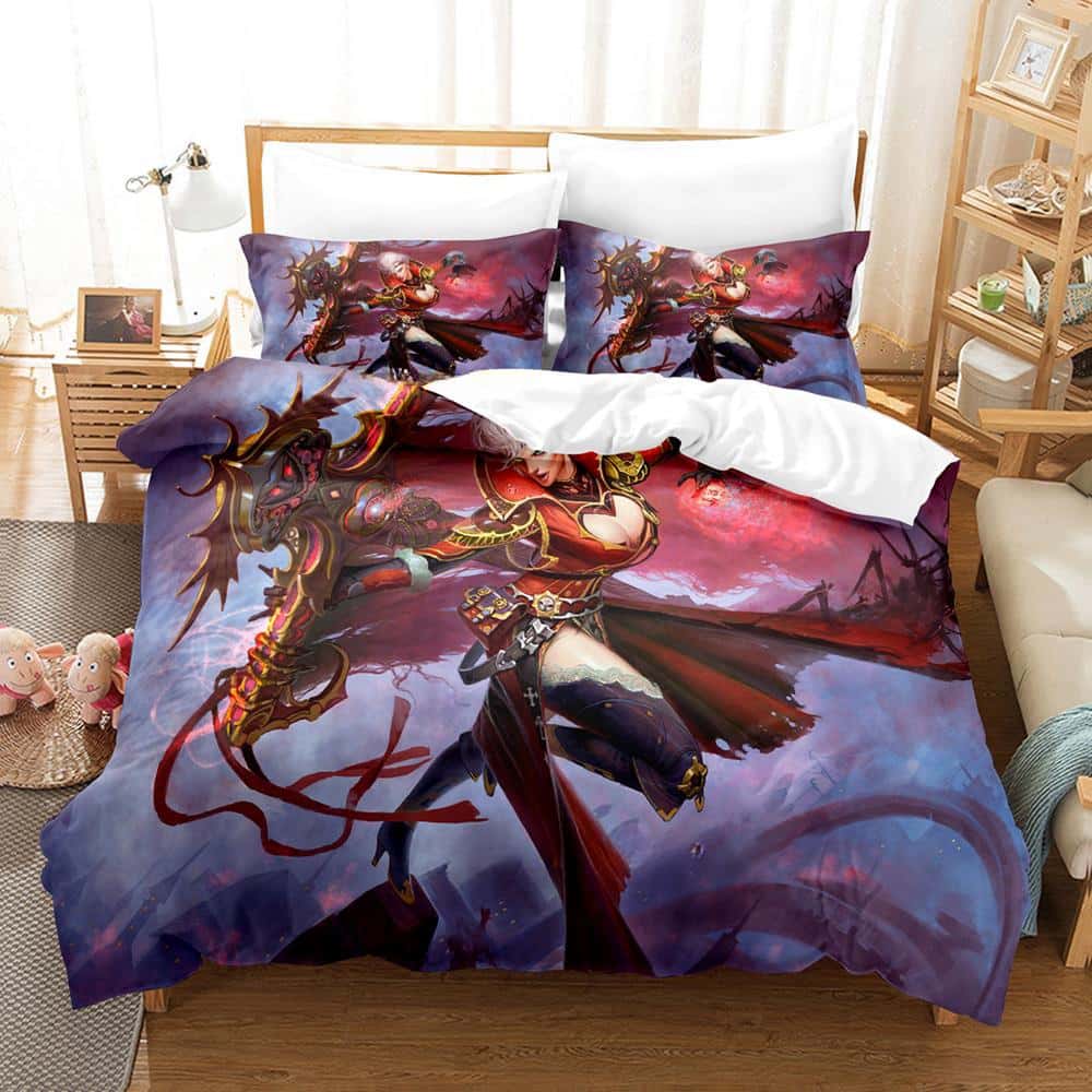 

Новая игра Ether Saga Odyssey Постельный набор Односпальный Полуторный Двуспальный Кингсайз Набор для кровати Взрослый Детский Спальня Комплекты пододеяльников Домашний текстиль EU single(135x200cm)