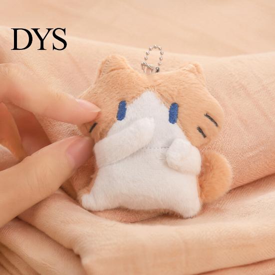 Cute Plush Cat Toy Cartoon Pendant, Stuffed Kitten Bag Backpacks Charm, Animal Pendant Keychain Car Rearview Mirror Decorative Accessory Compact