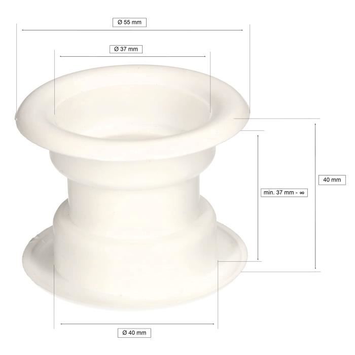 Lot de 10 grilles d'air KOTARBAU rondes en plastique blanc pour portes de salle de bain