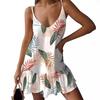 Women's Loose Casual Print V-neck Cami Beach Dress