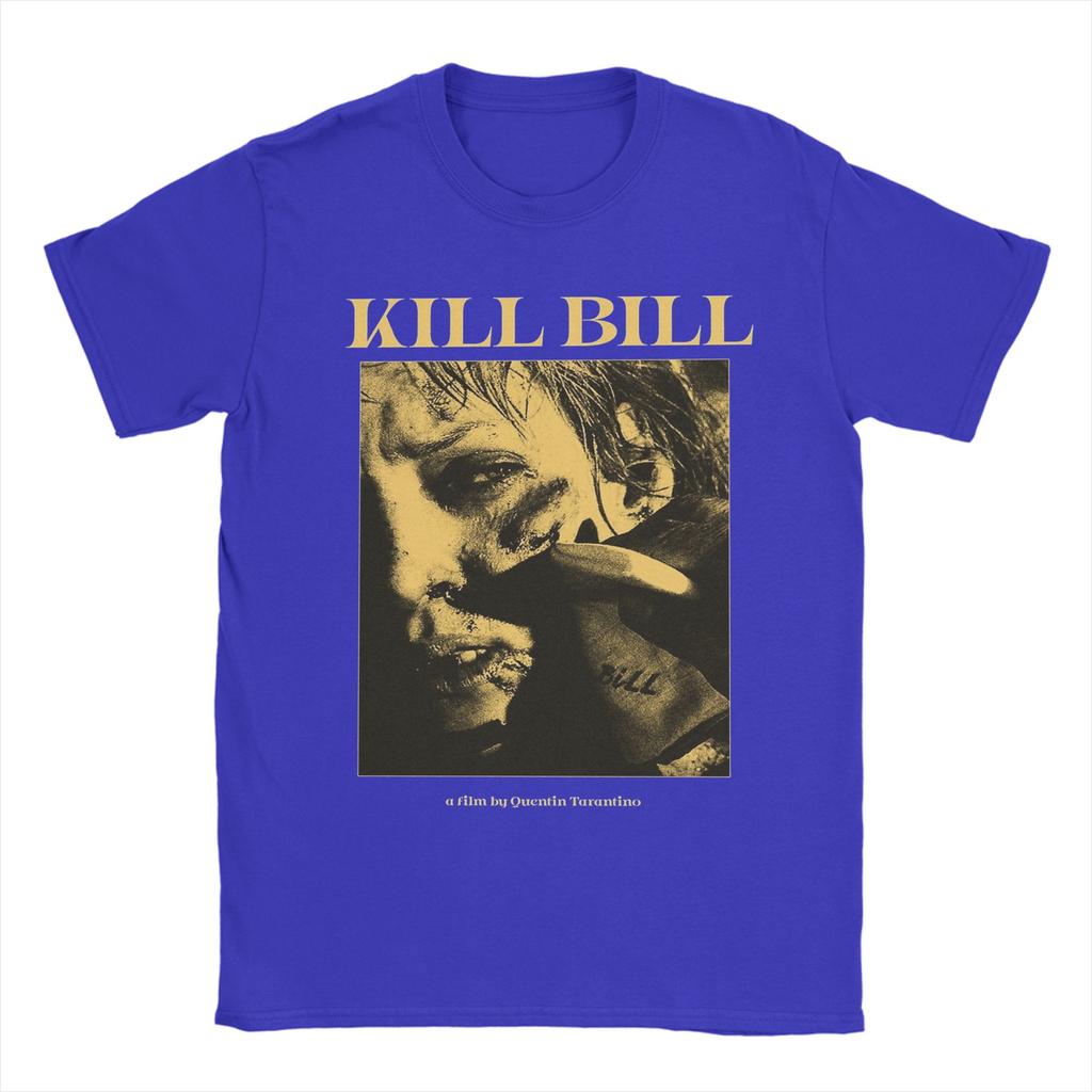 Men T-Shirt Kill Bill Movie Poster Casual Cotton Tee Shirt Short Sleeve  T Shirts Crew Neck Clothing Summer