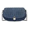 Mila Flap Design Fabric Crossbody Bag Small Women Bags Denim-Blue 35S6GIMC5Y-BLUE