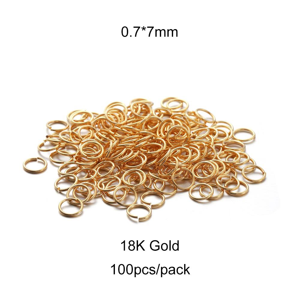 50-200pcs/lot 4 5 6 8 10 mm Stainless Steel Jump Rings Split Rings Connectors For DIY Jewelry Making Supplies Accessories