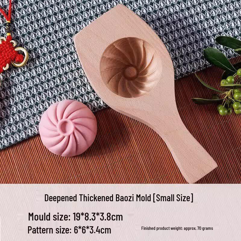 Solid Wood Steamed Bun & Mantou Mold Tool Set