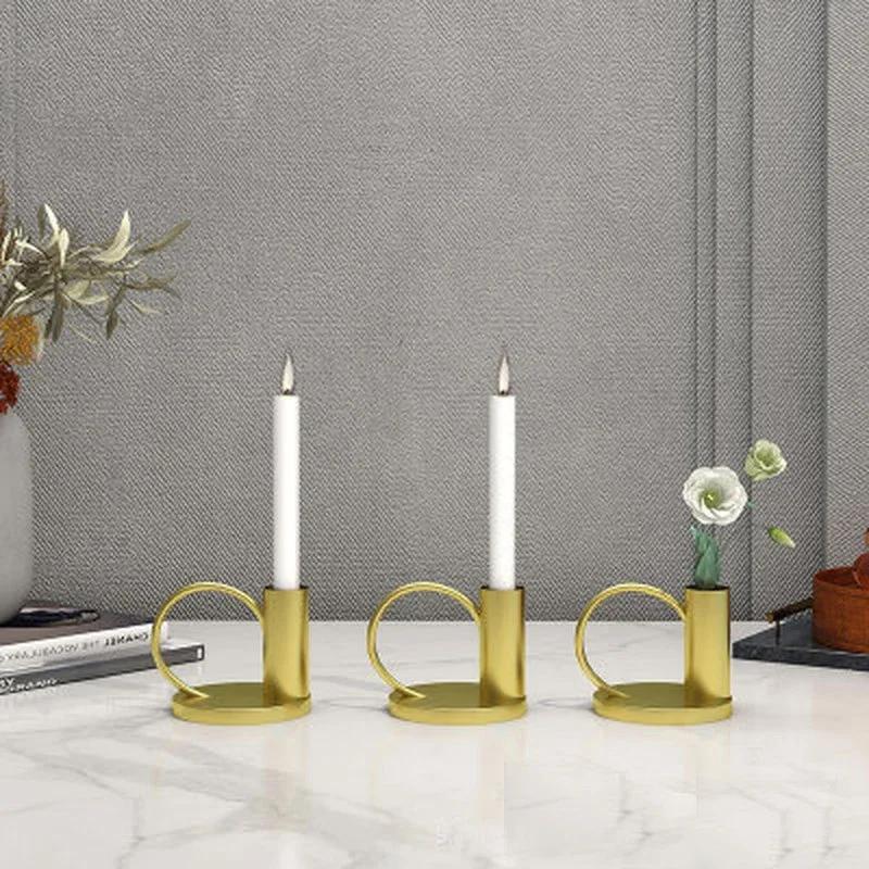Nordic Style Candlestick Geometric Candle Holder Wedding Festival Decor Home Dinner Table Decoration Candle Stand