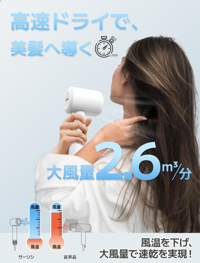 Sarlisi Hair Large Air Quick 300 Million Salon Negative Ion Hair 3 Levels of Wind 3 Wind Temperature Constant Temperature Hair Comes with Magnetic For
