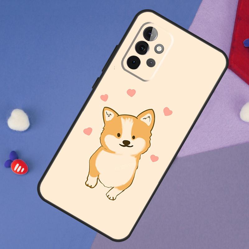 

Cartoon Corgi Case For Samsung Galaxy A13 A16 A26 A36 A56 A06 A55 A35 A15 A54 A34 A14 A53 A12 A22 A32 A52 Samsung A34 5G