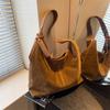 Retro Texture Underarm Bag Women's Bag New Suede Tote Bag Simple and Versatile Shoulder Bag