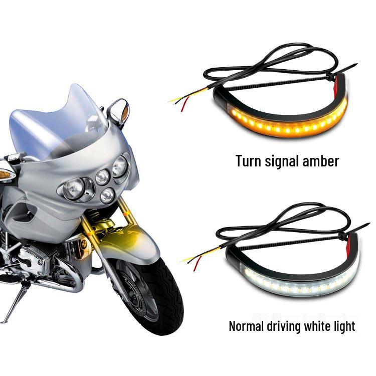 Dual-Color LED Motorcycle and Electric Vehicle Turn Signal Light