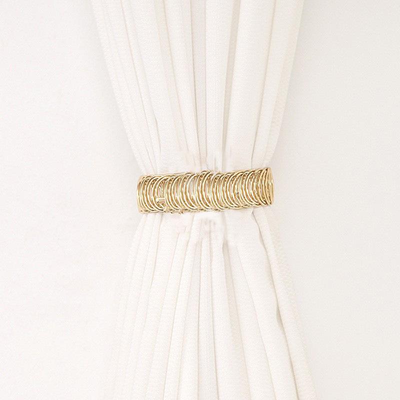 

Декоративные подхваты для штор с жемчугом без пробивания с металлическими крыльями на пружине