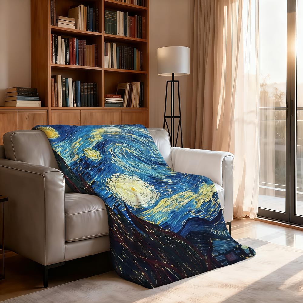 Famous Painter V VaN G GoGh Blanket Soft Throw Blanket for Home Bedroom Bed Sofa Picnic Travel Office Rest Cover Blanket Gift