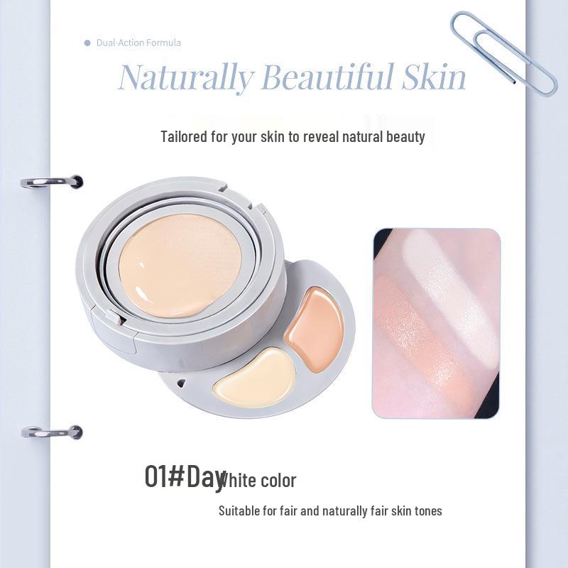 NOVO Cloud Fat Cream Glow Cushion Foundation & Concealer: Langanhaltend, Wasserdicht, Schweißfest, Weichzeichner-Effekt, Wischfest.