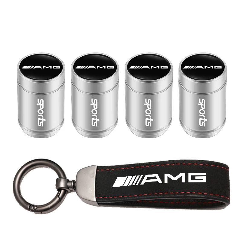 Auto Reifen Felgen Ventilkappen Abdeckung Wildleder Auto Schlüsselanhänger Ring Schlüsselanhänger Für Mercedes Benz AMG W203 W206 W220 W205 W211 W212 W201 W168