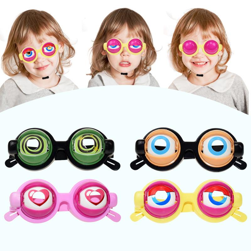 Winking Glasses For Shows & Parties – Kinetic Crazy Eyes Glasses With Manual Blink Action, Blinking Glass For Performances