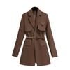 Sense Black Small Blazer Womens Autumn and Winter Clothing Latest Korean Version Comfortable Fit Everyday Long Sleeves