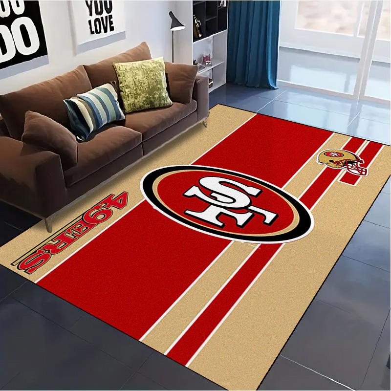 San Francisco 49ers Teppich für Wohnzimmer Schlafzimmer Zuhause Sofadekoration, Kinderspiel rutschfeste Fußmatte