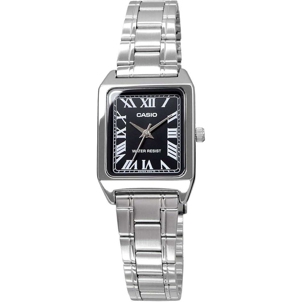 Casio Standard Analog Women's Wristwatch LTP-V007D-1B Black Silver Metal Band Imported Model