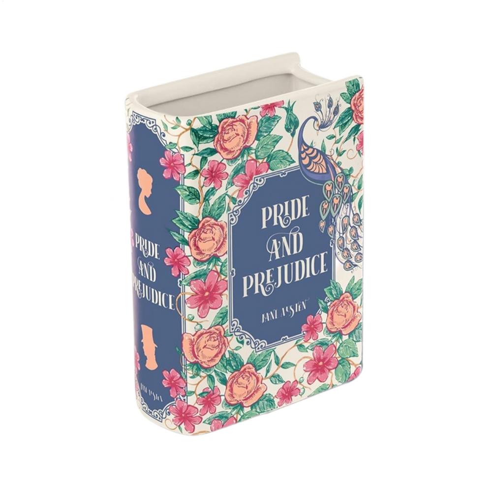 Creative Square Painted Flowers Book Ceramic Vase Flower Arrangement Art Crafts Irregular Table Vase Ornaments Home Decoration