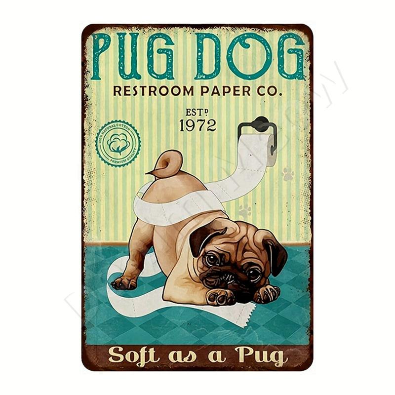 Dachshund Metal Tin Sign, Doberman Dog, Retro Art, Yorkie, Funny Pet Poster, Cafe, Kitchen, Home, Wall Decoration, Plaque Gif