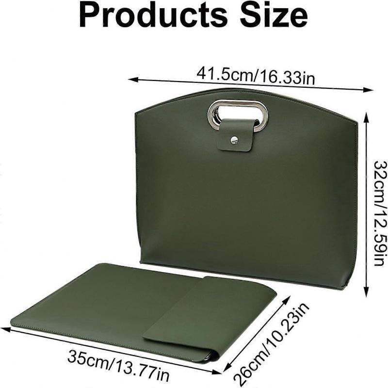 Leather Laptop Sleeve Crossbody Bag Replacement For 13.3/14.1 Inch Laptops And Tablets Mint Green Handmade