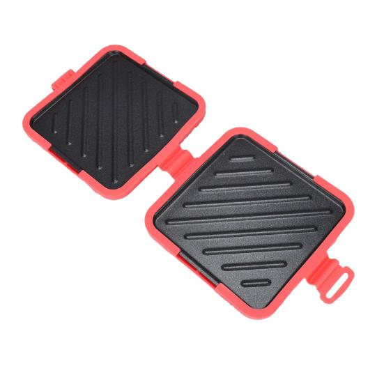 Microwave Toaster Sandwich Maker Baking Pan Non-Stick Dishwasher Safe Fast Even Cooking Sandwich Grill Pan for Home Office Breakfast