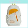 Nylon Student Backpack For College Girls With Letter Print Design And Cushion Straps For School Use