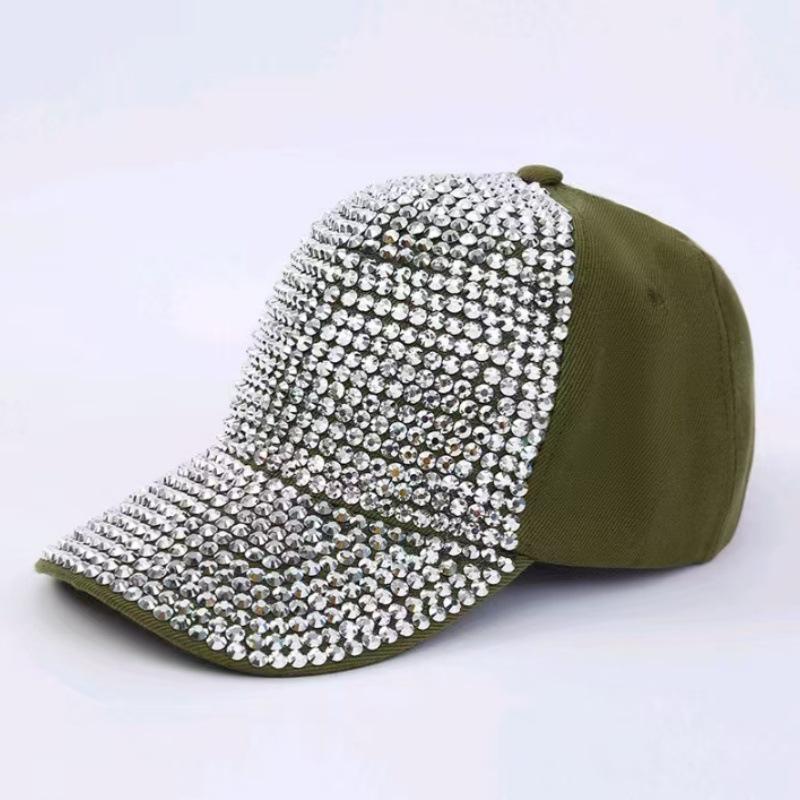 

Retro Women s Rhinestone Baseball Cap: Stylish Travel Sunscreen Hat Adjustable