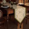 French Pastoral Style Table Flag Luxurious Retro Tassel Table Runner Suitable for Dining Tables TV Cabinets and Side Tables Middle Decorative Banner