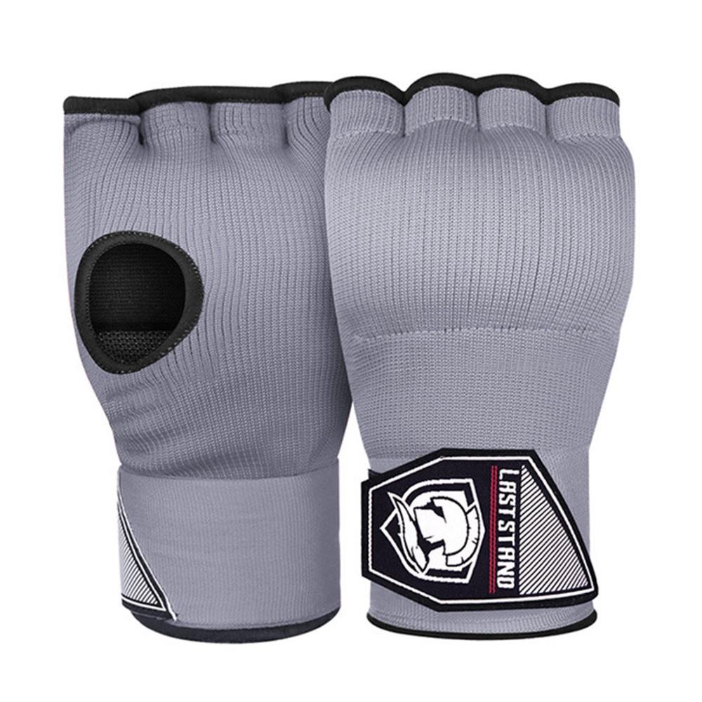 1 Paar Gel Bokshandschoenen Handwraps Verstelbare Halve Vinger Handschoenen Ondersteuning met Lange Polsband MMA Boksen Handbeschermingsuitrusting