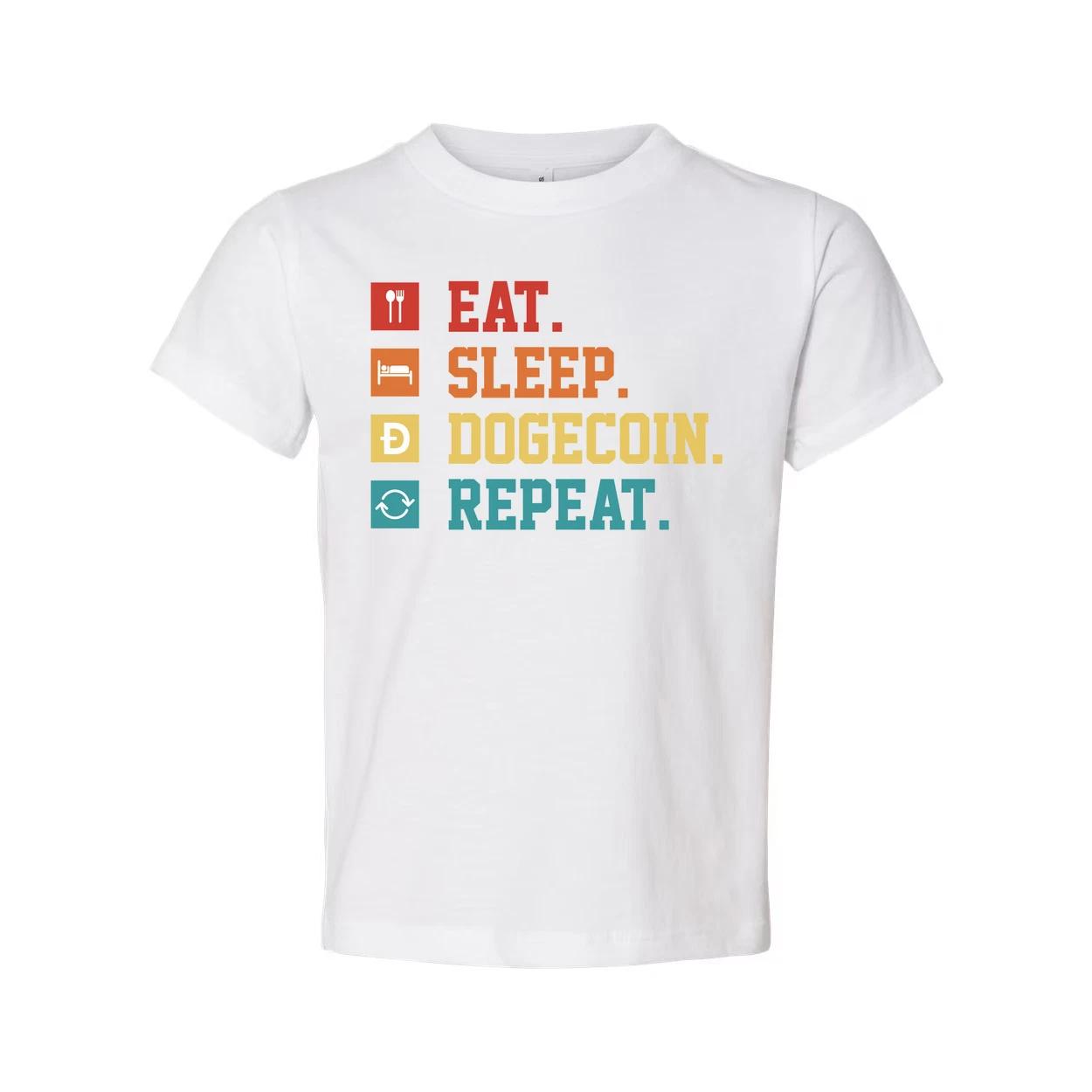 Eat Sleep Dogecoin Repeat Cryptocurrency Theme Unisex T Shirt For Crypto Fans Gr L