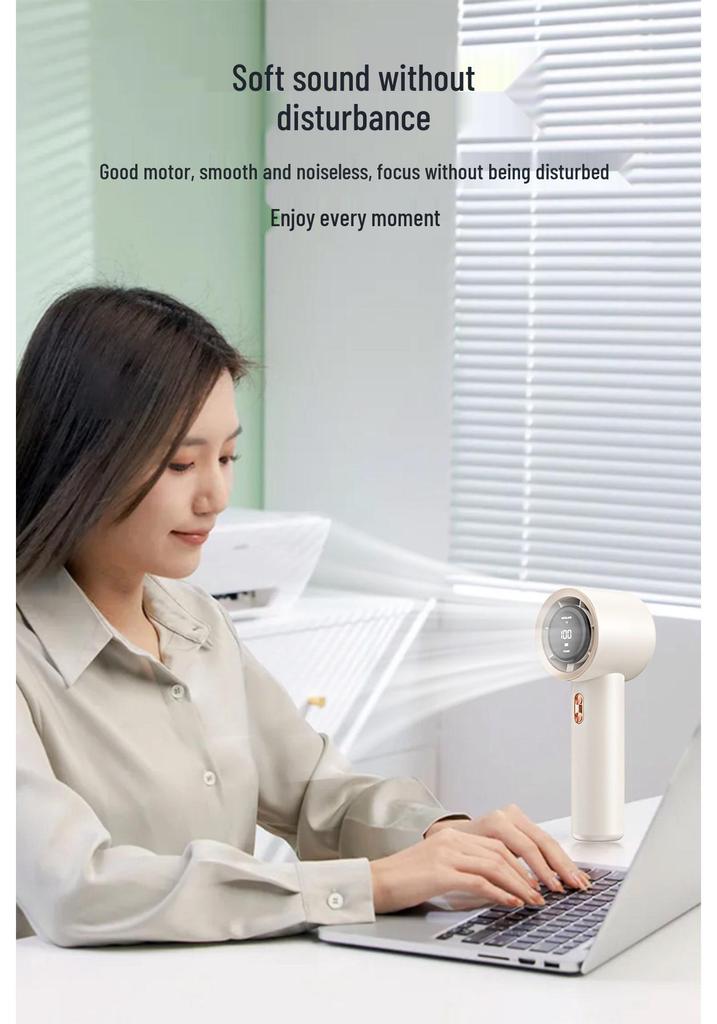Southeast Asia T11 USB Mini Bladeless Handheld Fan with Digital Display