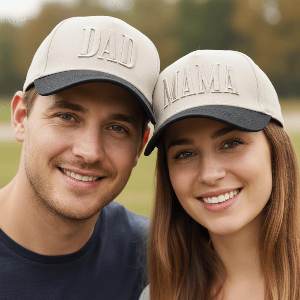 Adjustable Couple Cap Letter Embroidery Sunscreen Hats Fashion DAD MAMA Baseball Cap  For Man Women