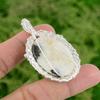 Oval Zebra Jasper Stone New Wire Wrapping Ethnic Pendant Jewelry Sterling Silver