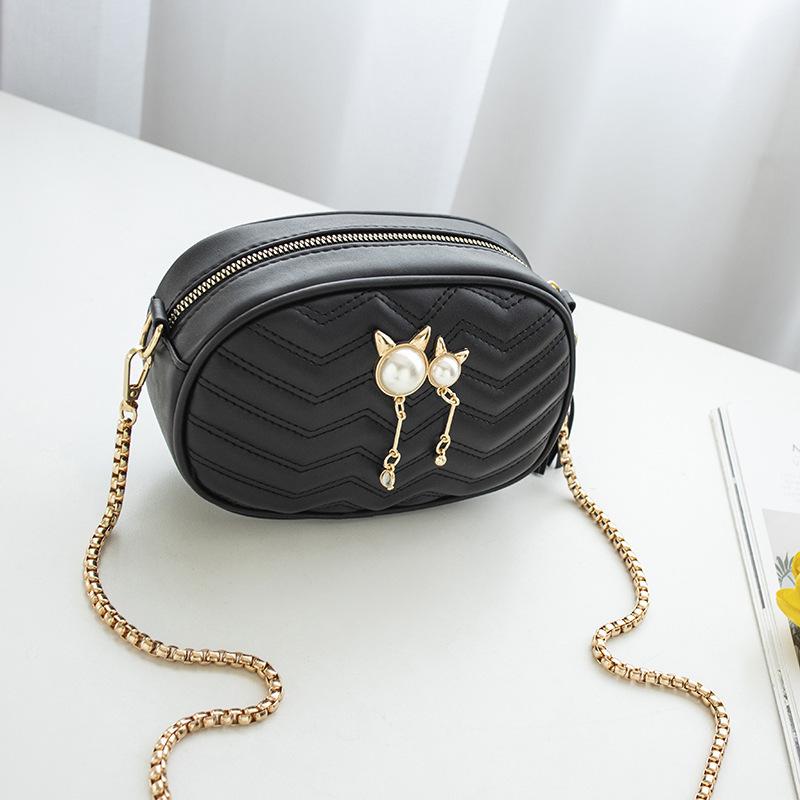 Guangzhou Women's Bag Summer New Fashion Diamond Small Round Bag Shoulder Messenger Bag Chain Women's Bag