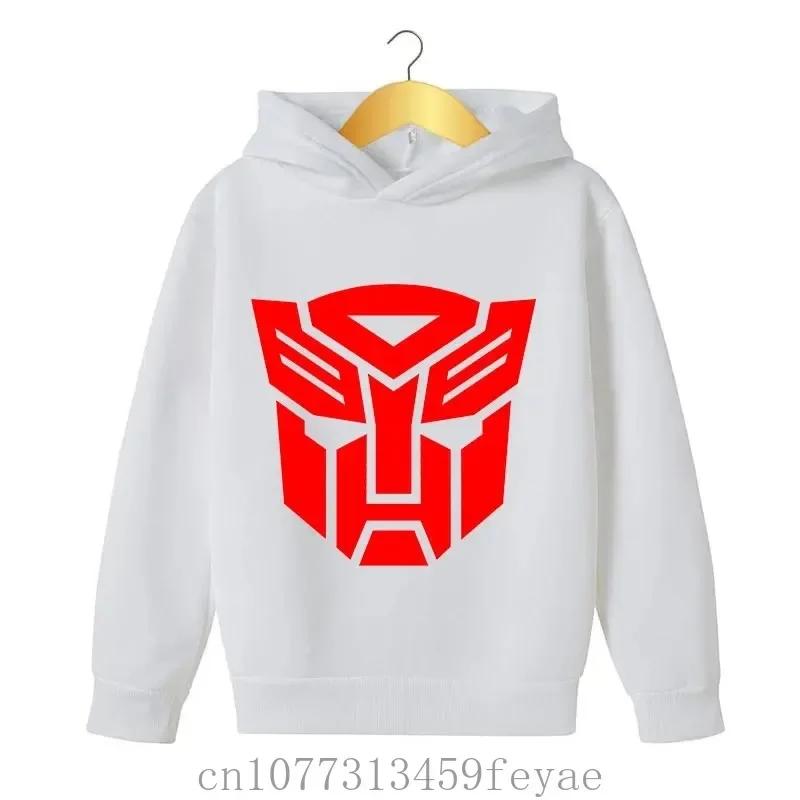 Herbst Kinder Lässig Neue Transformers Sweatshirts Bedruckter Pullover Junge Mädchen Kind Kapuzenpullover Streetwear Mode Babykleidung
