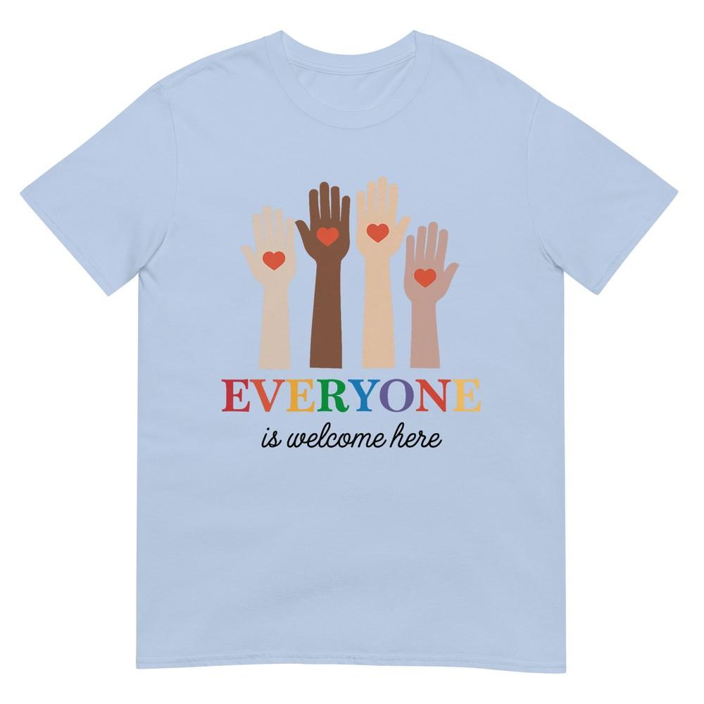 Everyone Is Welcome Here Idaho Teacher TShirt S