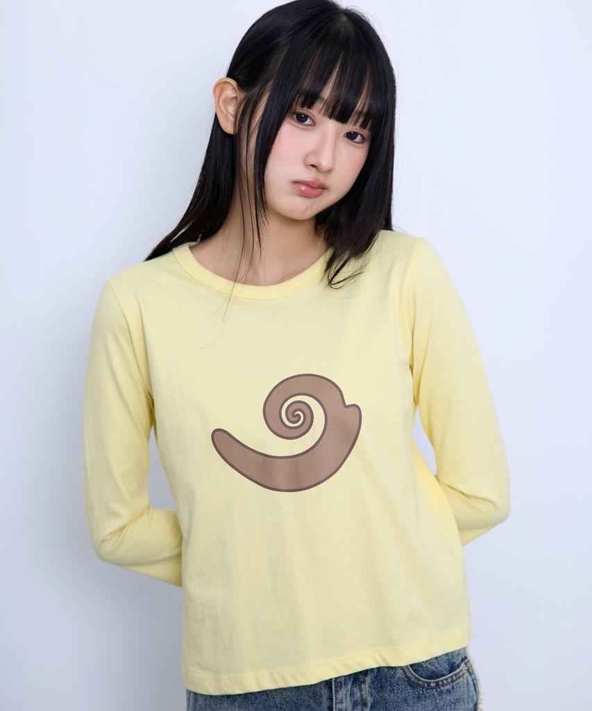 BOUNDARY Snail Graphic Sleeveless T-Shirt [Lemon]