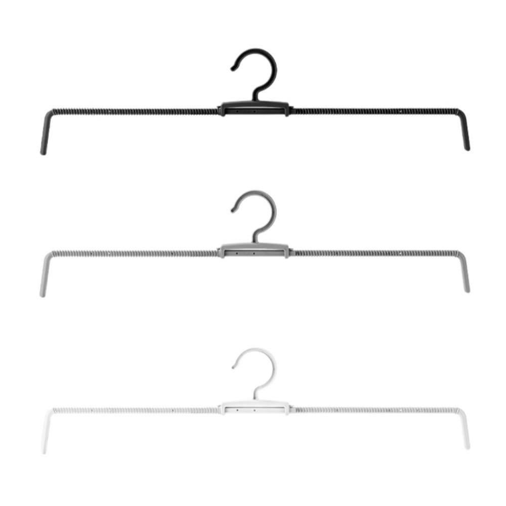 3pcs Multifunctional Stainless Steel Spring Clothes Hanger Clothes Drying Rack Closet Storage