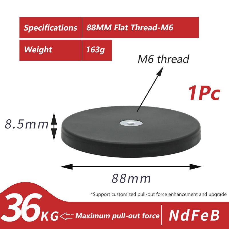 1/2Pcs 43/66/88Mm Bolt Mini Magnetic Base Mount Bracket Clamp Led Work Light Bar Holder For Suv Offroad M4/M6/M8 Internal Thread