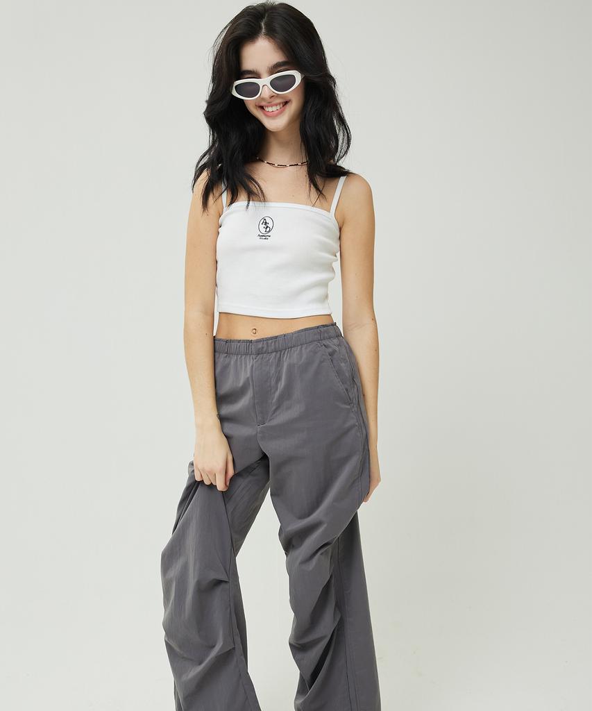 AWESOME STUDIO Crop Top Signature Sleeveless White