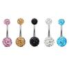 European And American New Combination Flashes Navel Nails Soft Pottery Ball Belly Button 10 -In -One Stainless Steel Puncture Jewelry