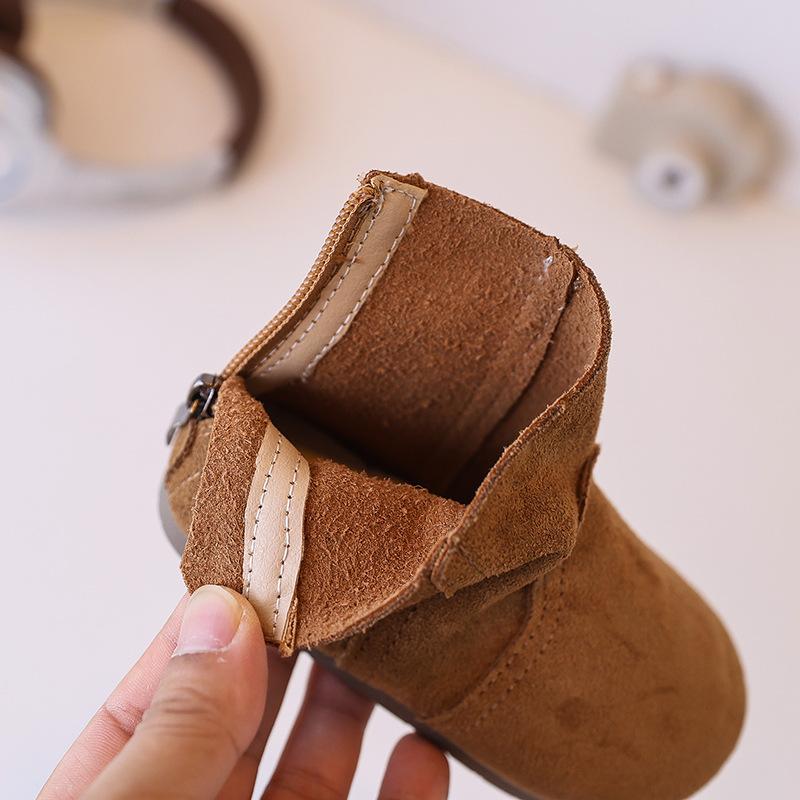 Children's Boots New Autumn Collection for Girls, Fashionable British Style Short Boots, Korean Version Single Boots for Girls