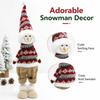 Festive Christmas Tree Santa and Snowman Doll Ornaments, Cute Holiday Decorations for Home and Party