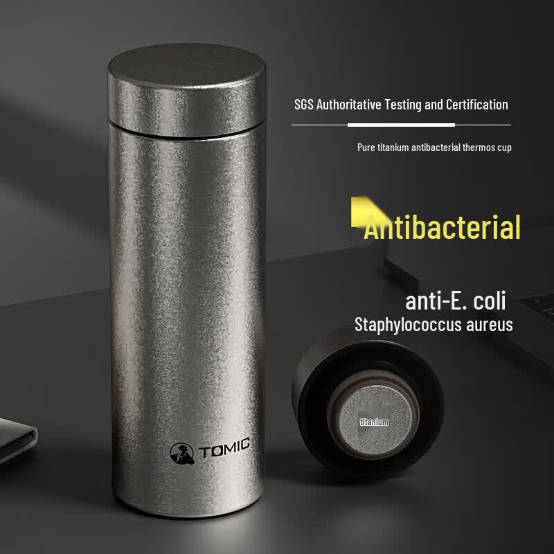 TOMIC Pure Titanium Insulated Tea & Travel Bottle