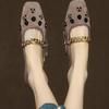Fashion 2025 New Shallow Women's High Heels Fashion Crystal Square Toe Soft Bottom Metal Decoration Best Seller Mary Jane Shoes Zapatos