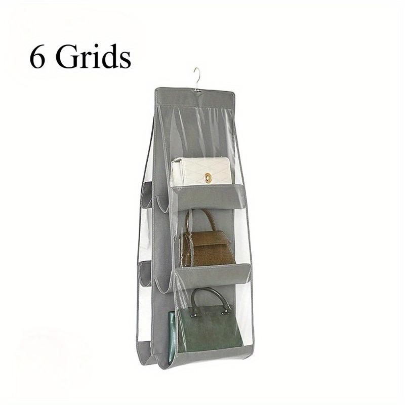 Multi-Layer Hanging Bag Organizer Transparent Storage Pouch for Handbags Purses Shoes and Sundries Perfect for Wardrobe Closet